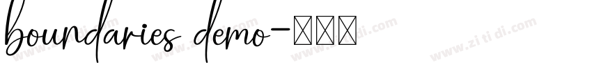 boundaries demo字体转换